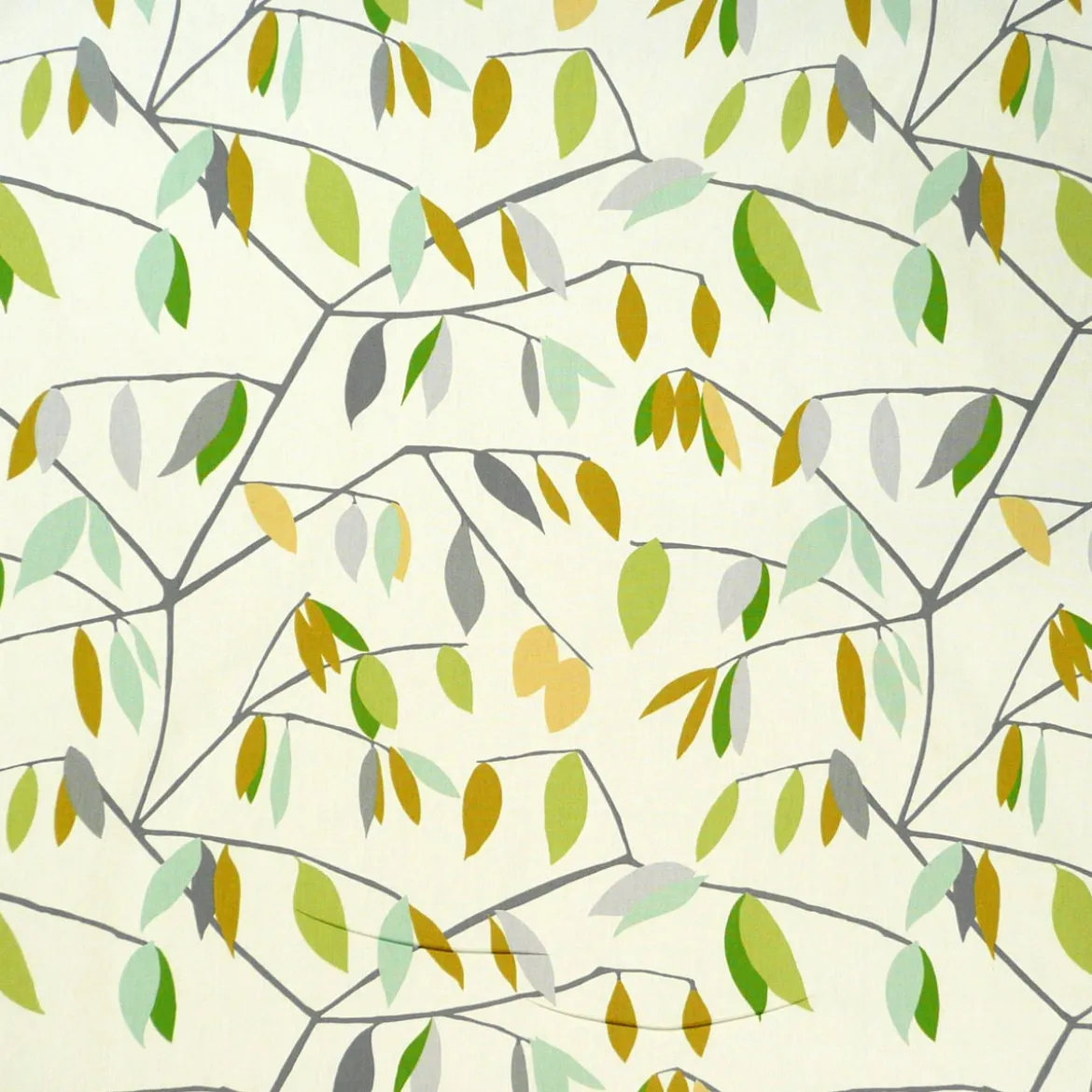 Schöner Leben Tischläufer Coco Plum Lemonade Blätter grau grün gelb 40x160cm