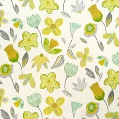 Schöner Leben Tischläufer Coconut Grove Lemonade Blumen grau grün gelb 40x160cm