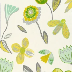 Schöner Leben Tischläufer Coconut Grove Lemonade Blumen grau grün gelb 40x160cm