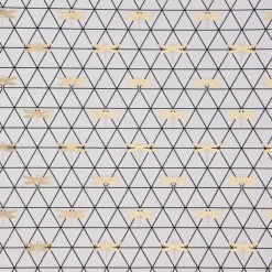 SCHÖNER LEBEN. Tischläufer Dreiecke weiß schwarz Libelle gold 40x160cm