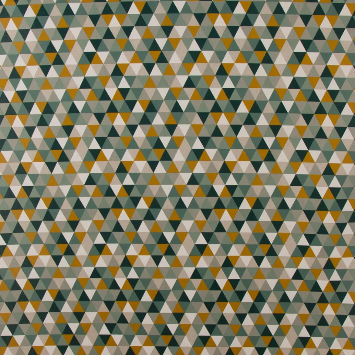 SCHÖNER LEBEN. Tischläufer Dreiecke natur grün gelb 40x160cm