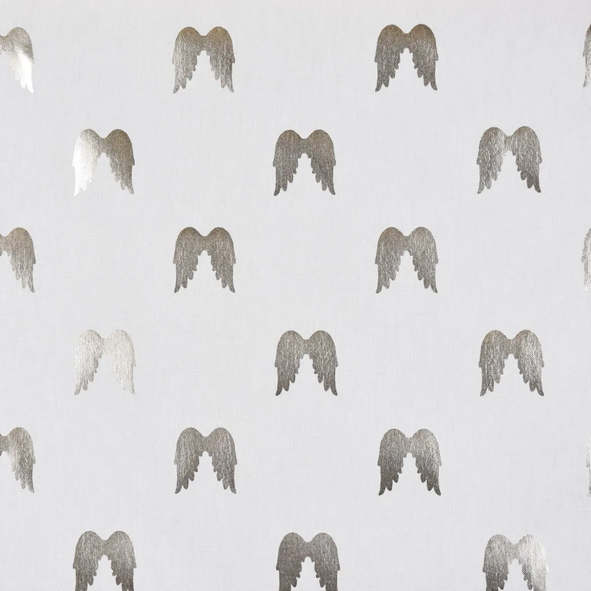 SCHÖNER LEBEN. Tischläufer Engelsflügel weiß silber metallic 40x160cm