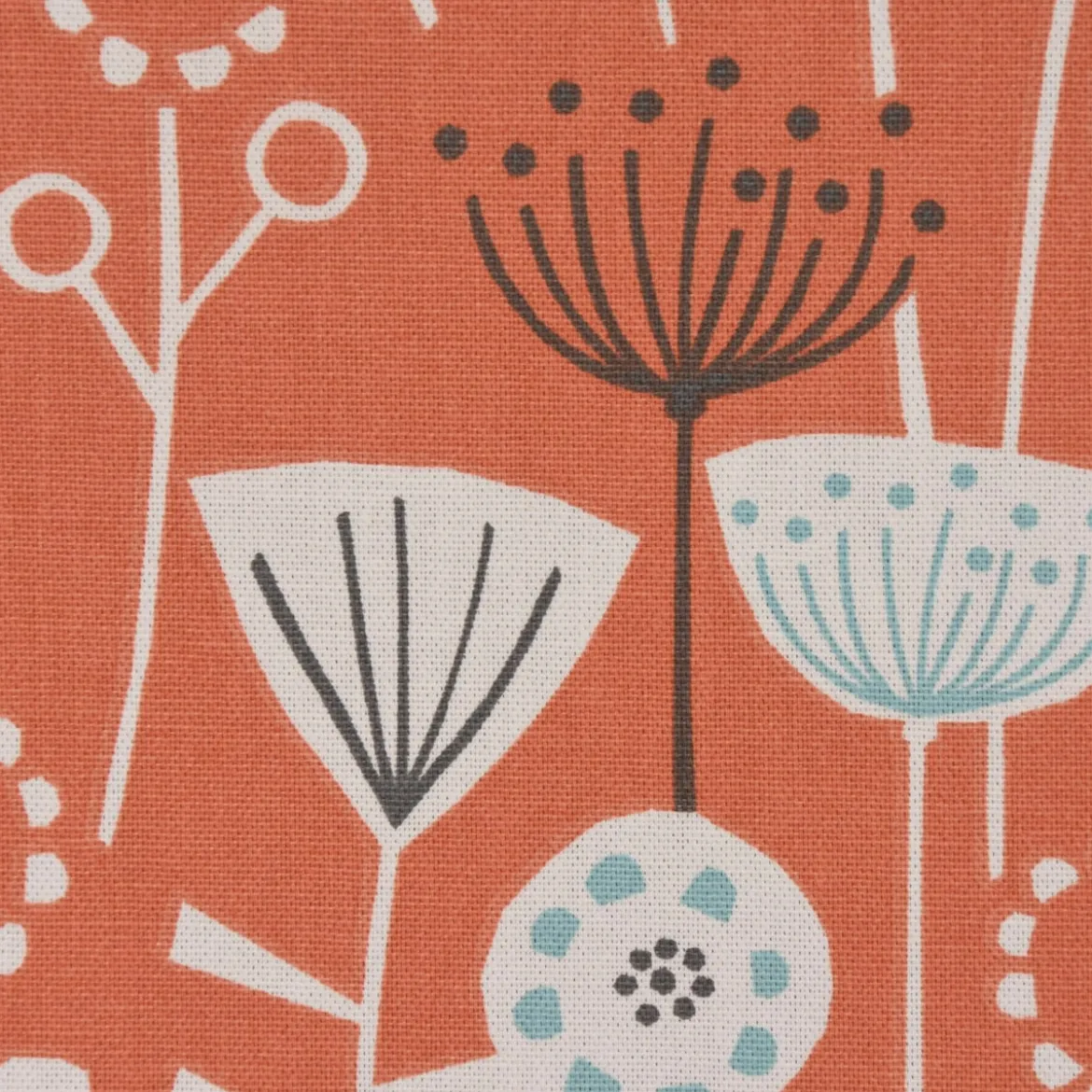 SCHÖNER LEBEN. Tischläufer Fryett`s Halbpanama Blumen abstrakt orange 40x160cm