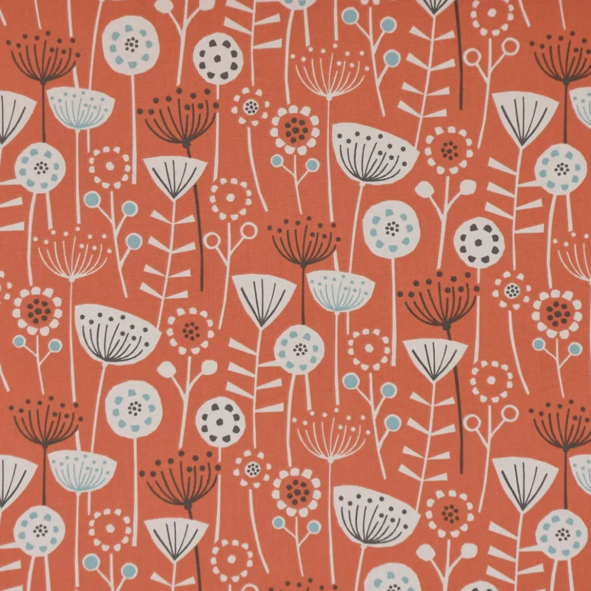 SCHÖNER LEBEN. Tischläufer Fryett`s Halbpanama Blumen abstrakt orange 40x160cm
