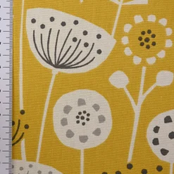 SCHÖNER LEBEN. Tischläufer Fryett`s Halbpanama Blumen abstrakt ockergelb 40x160cm