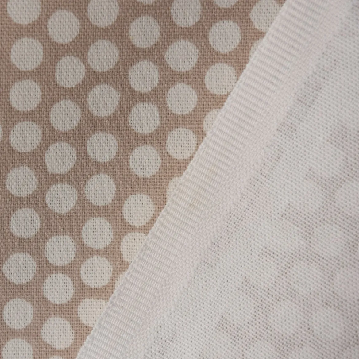 SCHÖNER LEBEN. Tischläufer Fryett`s Halbpanama Spotty Punkte stein 40x160cm