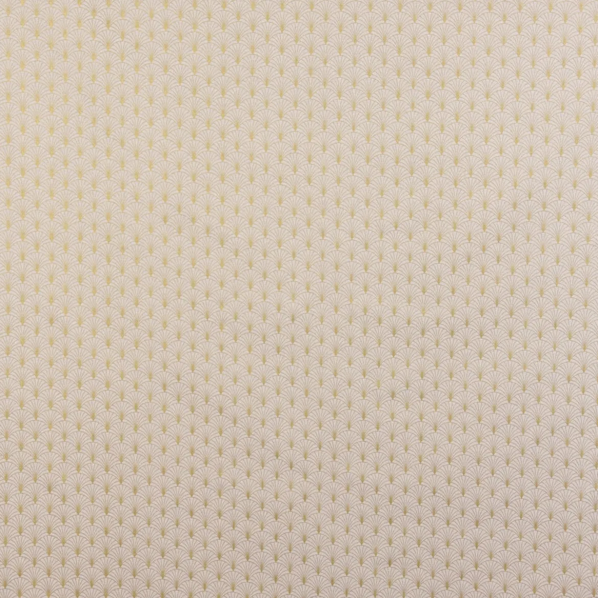 SCHÖNER LEBEN. Tischläufer Glamour Schuppen Fächer creme goldfarbig 40x160cm
