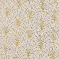 SCHÖNER LEBEN. Tischläufer Glamour Schuppen Fächer creme goldfarbig 40x160cm