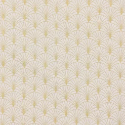 SCHÖNER LEBEN. Tischläufer Glamour Schuppen Fächer creme goldfarbig 40x160cm