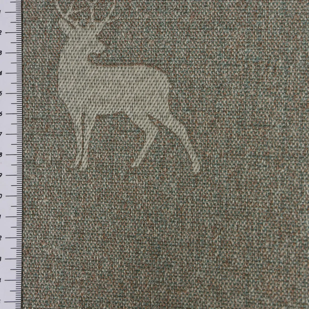 SCHÖNER LEBEN. Tischläufer helle Hirsche beige braun türkis 40x160cm