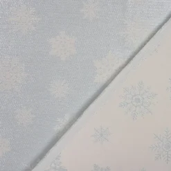 SCHÖNER LEBEN. Tischläufer Ice Star Schneeflocken Eiskristalle hellblau silberfarbig beige 40x160cm