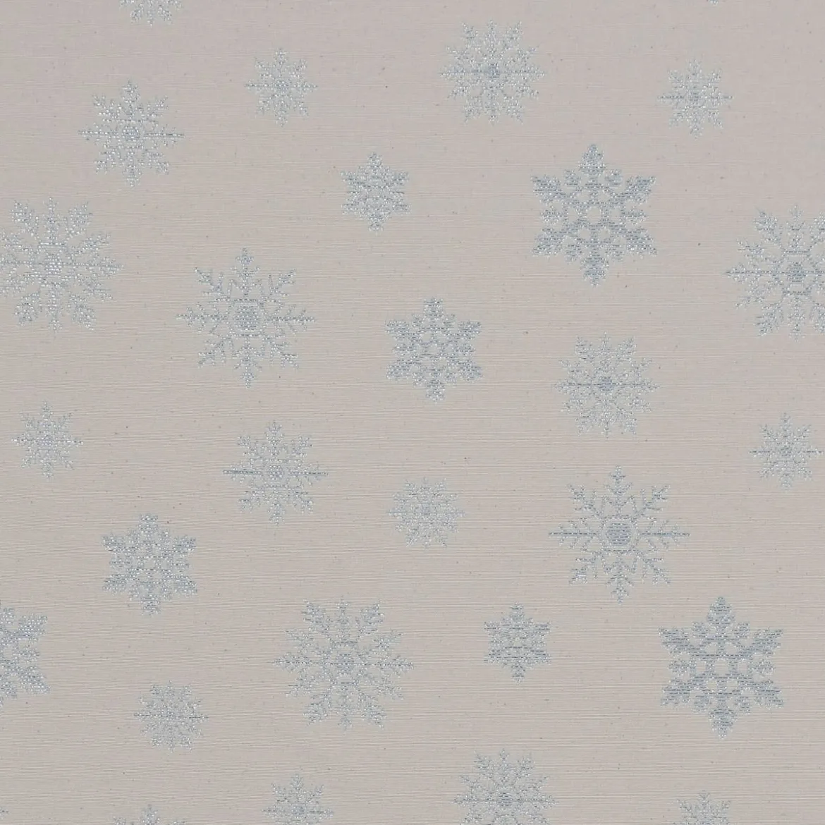 SCHÖNER LEBEN. Tischläufer Ice Star Schneeflocken Eiskristalle beige hellblau silberfarbig 40x160cm
