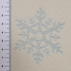 SCHÖNER LEBEN. Tischläufer Ice Star Schneeflocken Eiskristalle beige hellblau silberfarbig 40x160cm