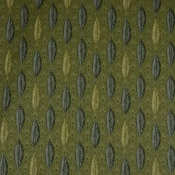 SCHÖNER LEBEN. Tischläufer Jacquard Art Déco Blätter Fächer grün dunkle Seite 40x160cm