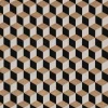 SCHÖNER LEBEN. Tischläufer Jacquard Metallic Cube Geometric Luxury 3D Würfel schwarz gold ecru 40x160cm