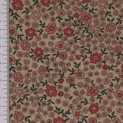 SCHÖNER LEBEN. Tischläufer Leinenlook Sweet Daisy Allover Blümchen natur rosa grün 40x160cm