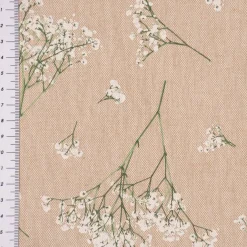 SCHÖNER LEBEN. Tischläufer Leinenlook Florist Elegant Schleierkraut natur weiß 40x160cm