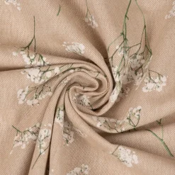 SCHÖNER LEBEN. Tischläufer Leinenlook Florist Elegant Schleierkraut natur weiß 40x160cm