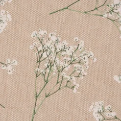 SCHÖNER LEBEN. Tischläufer Leinenlook Florist Elegant Schleierkraut natur weiß 40x160cm