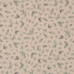 SCHÖNER LEBEN. Tischläufer Leinenlook Leaf Soft Watercolor Allover Blätter natur grün 40x160cm