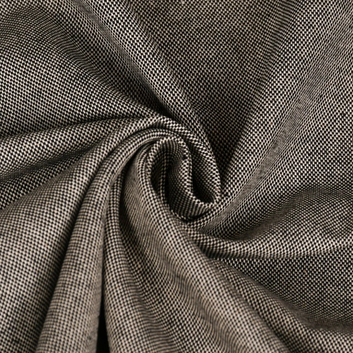 SCHÖNER LEBEN. Tischläufer Leinenlook meliert uni schwarz 40x160cm