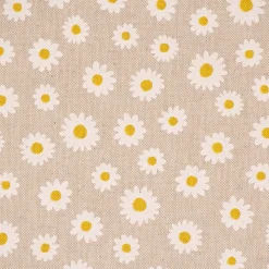 SCHÖNER LEBEN. Tischläufer Leinenlook Daisy Sweet Garden Gänseblümchen Blüten natur weiß 40x160cm