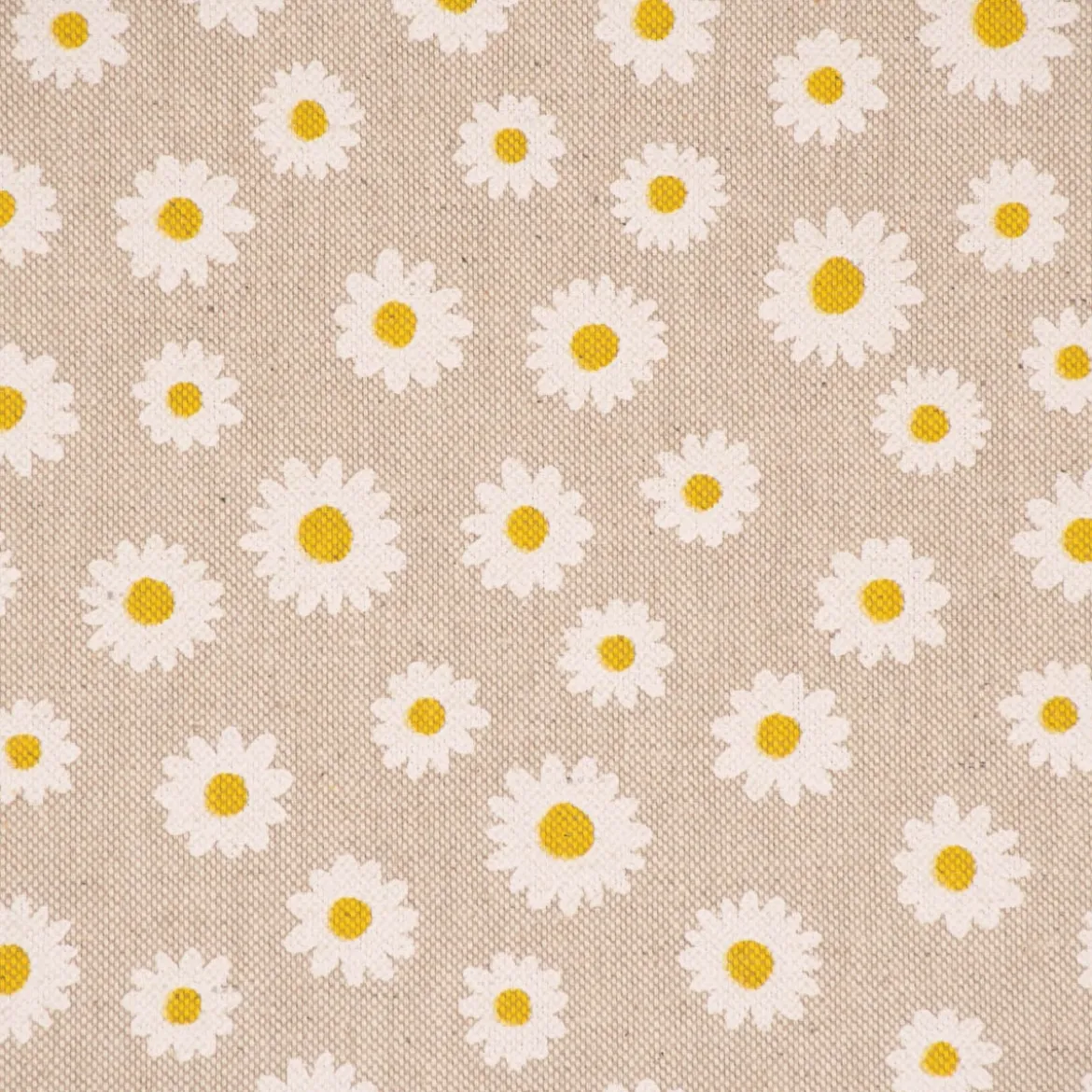 SCHÖNER LEBEN. Tischläufer Leinenlook Daisy Sweet Garden Gänseblümchen Blüten natur weiß 40x160cm