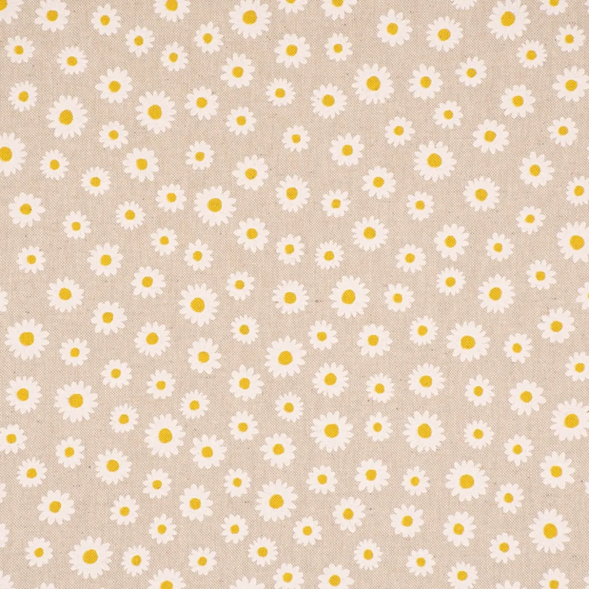 SCHÖNER LEBEN. Tischläufer Leinenlook Daisy Sweet Garden Gänseblümchen Blüten natur weiß 40x160cm