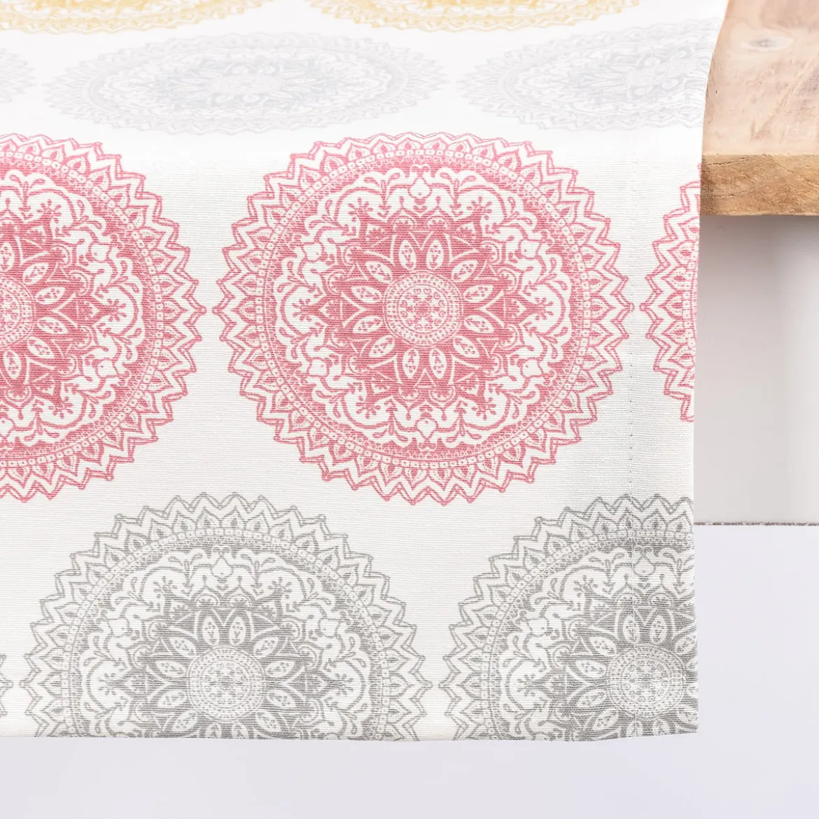 Schöner Leben Tischläufer Mandala Ornament Kreise beige bunt pastell 40x160cm