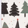 SCHÖNER LEBEN. Tischläufer Merry Christmas Tannenbaum Weihnachtsbaum ecru schwarz rot 40x160cm