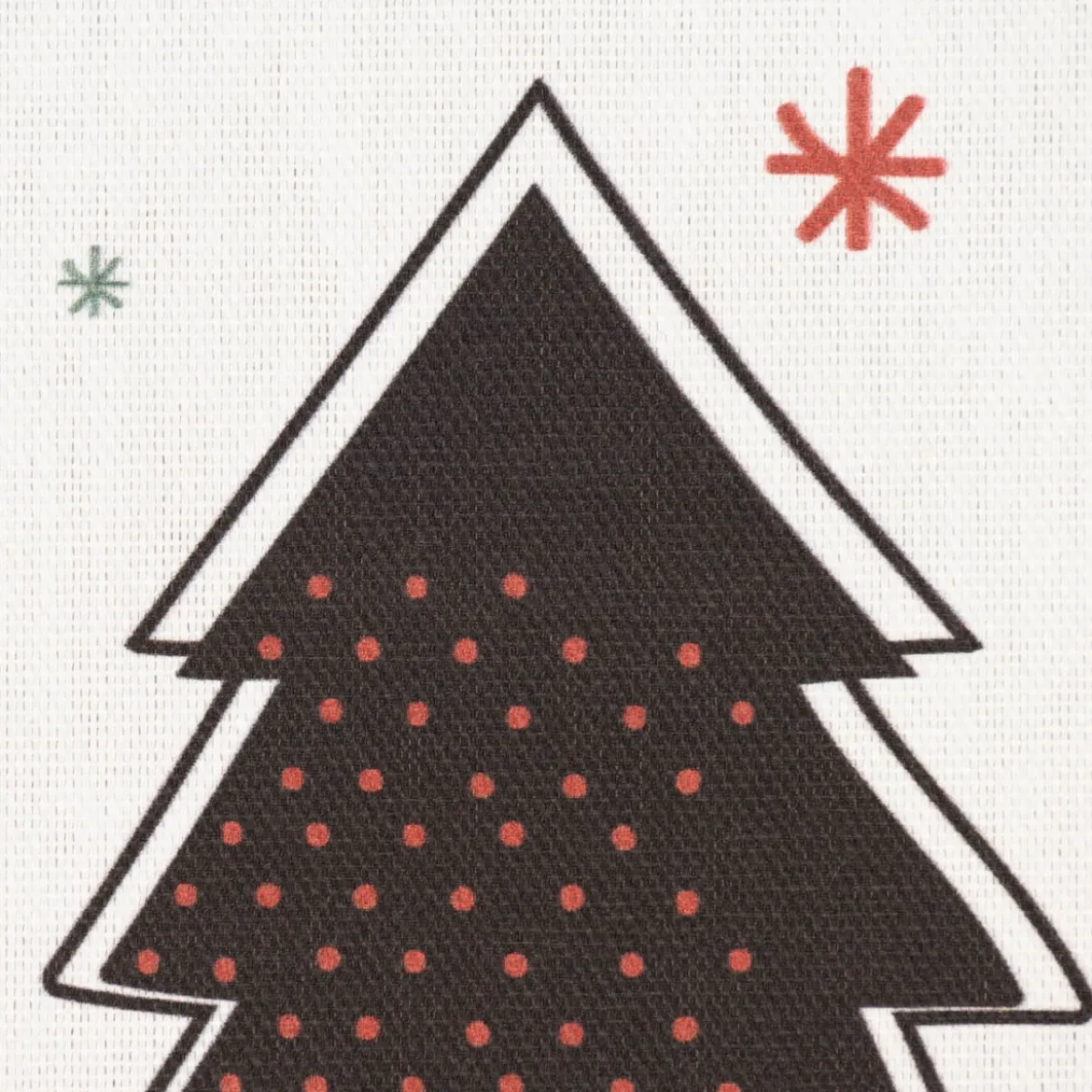 SCHÖNER LEBEN. Tischläufer Merry Christmas Tannenbaum Weihnachtsbaum ecru schwarz rot 40x160cm