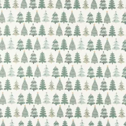 SCHÖNER LEBEN. Tischläufer Merry Christmas Weihnachtsbäume ecru altgrün 40x160cm