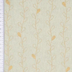 SCHÖNER LEBEN. Tischläufer Metallic Blätterranken mint goldfarbig 40x160cm