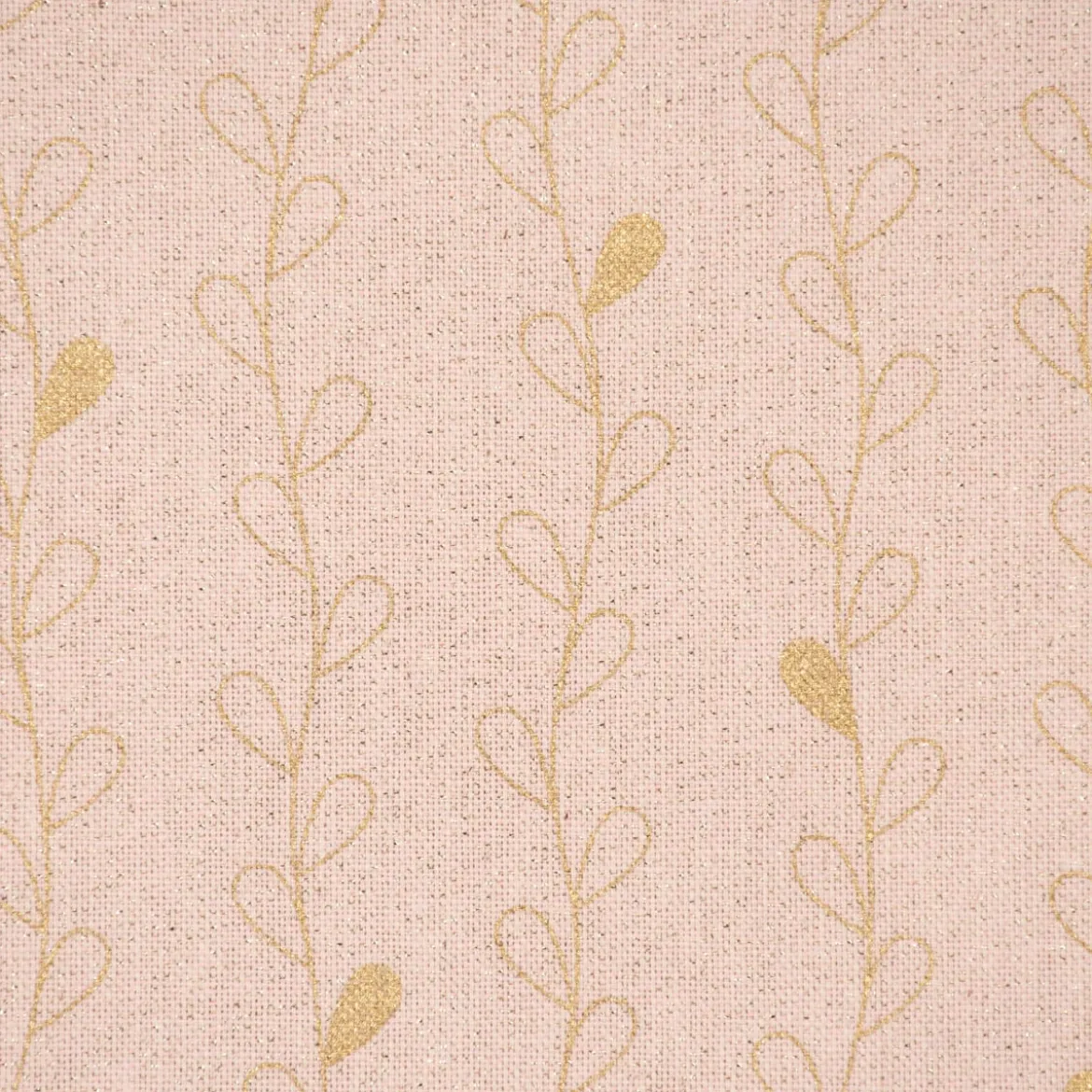 SCHÖNER LEBEN. Tischläufer Metallic Blätterranken rosa goldfarbig 40x160cm