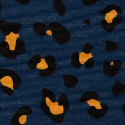 SCHÖNER LEBEN. Tischläufer Ottoman Leopardenmuster blau 40x160cm