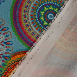 SCHÖNER LEBEN. Tischläufer Outdoor Mandalas türkis mulitcolor 40x160cm