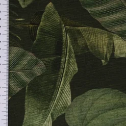 SCHÖNER LEBEN. Tischläufer Outdoor Botanic Leaf Detailed Blätter Exotik grün 40x160cm