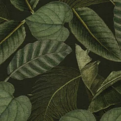 SCHÖNER LEBEN. Tischläufer Outdoor Botanic Leaf Detailed Blätter Exotik grün 40x160cm