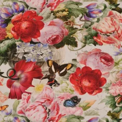 SCHÖNER LEBEN. Tischläufer Outdoor Flowers Painting Blumen Schmetterlinge bunt 40x160cm