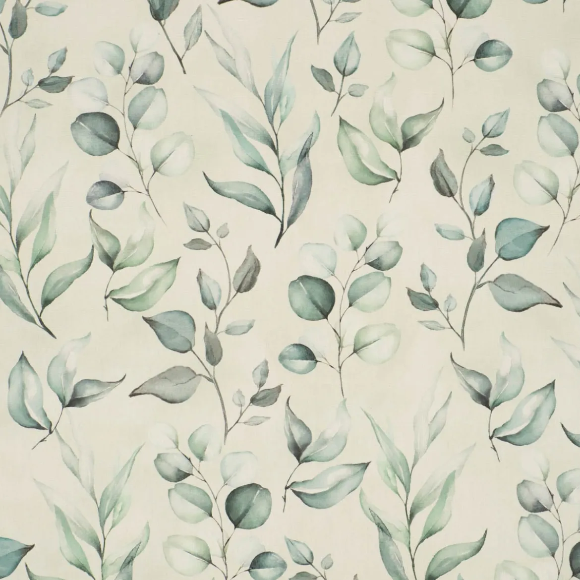 SCHÖNER LEBEN. Tischläufer Outdoor Plant Lover Blätterzweige Aquarell mint grün 40x160cm