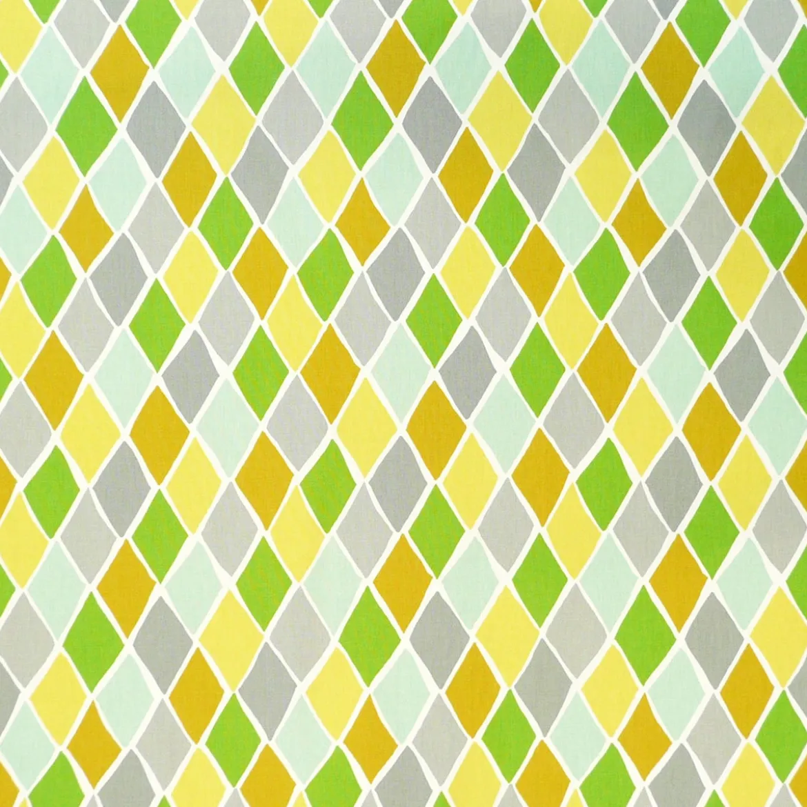 Schöner Leben Tischläufer Park West Lemonade Rauten grün gelb grau 40x160cm