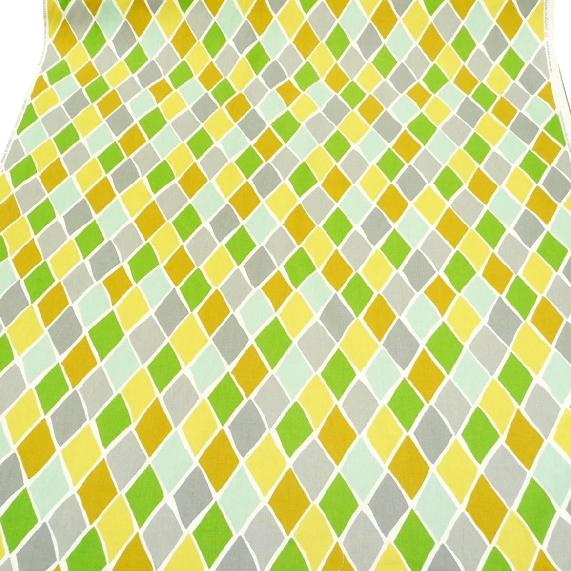 Schöner Leben Tischläufer Park West Lemonade Rauten grün gelb grau 40x160cm