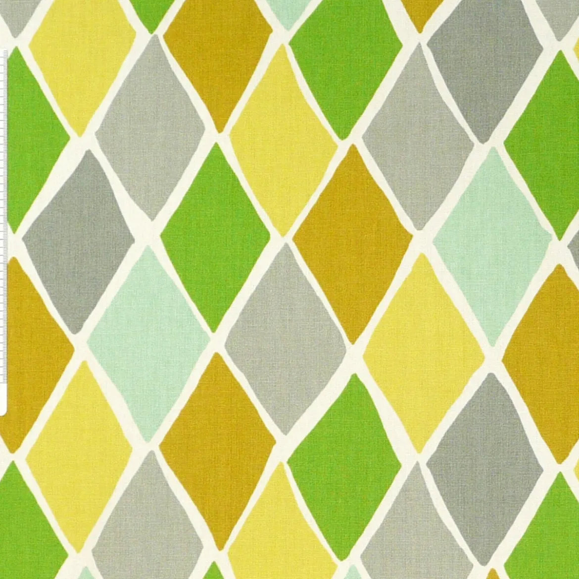 Schöner Leben Tischläufer Park West Lemonade Rauten grün gelb grau 40x160cm