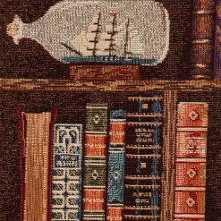 SCHÖNER LEBEN. Tischläufer Premium Bookshelve Marine Bücherregal Nautik 40x160cm