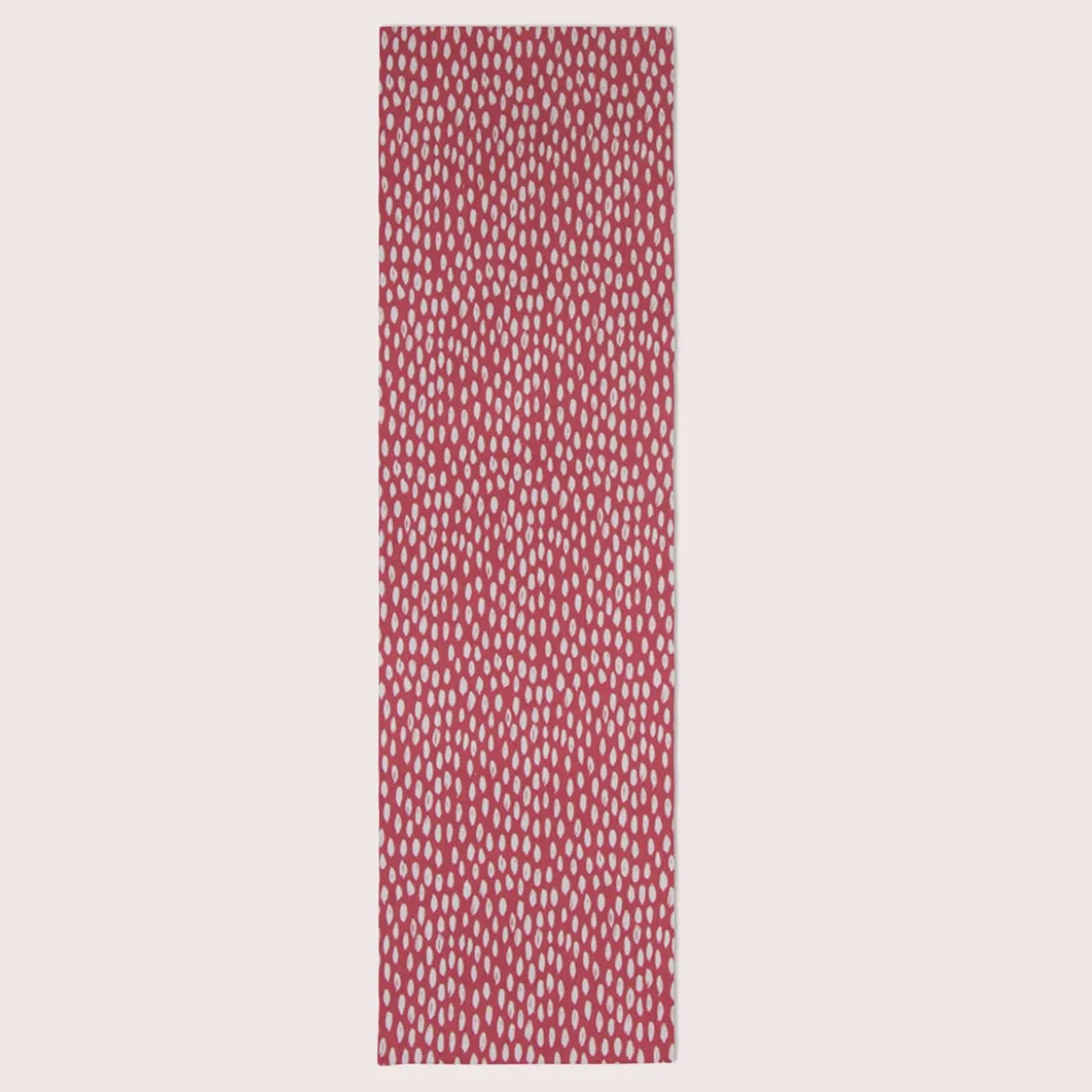 SCHÖNER LEBEN. Tischläufer rot mit Klecksen Tropfen 40x160cm