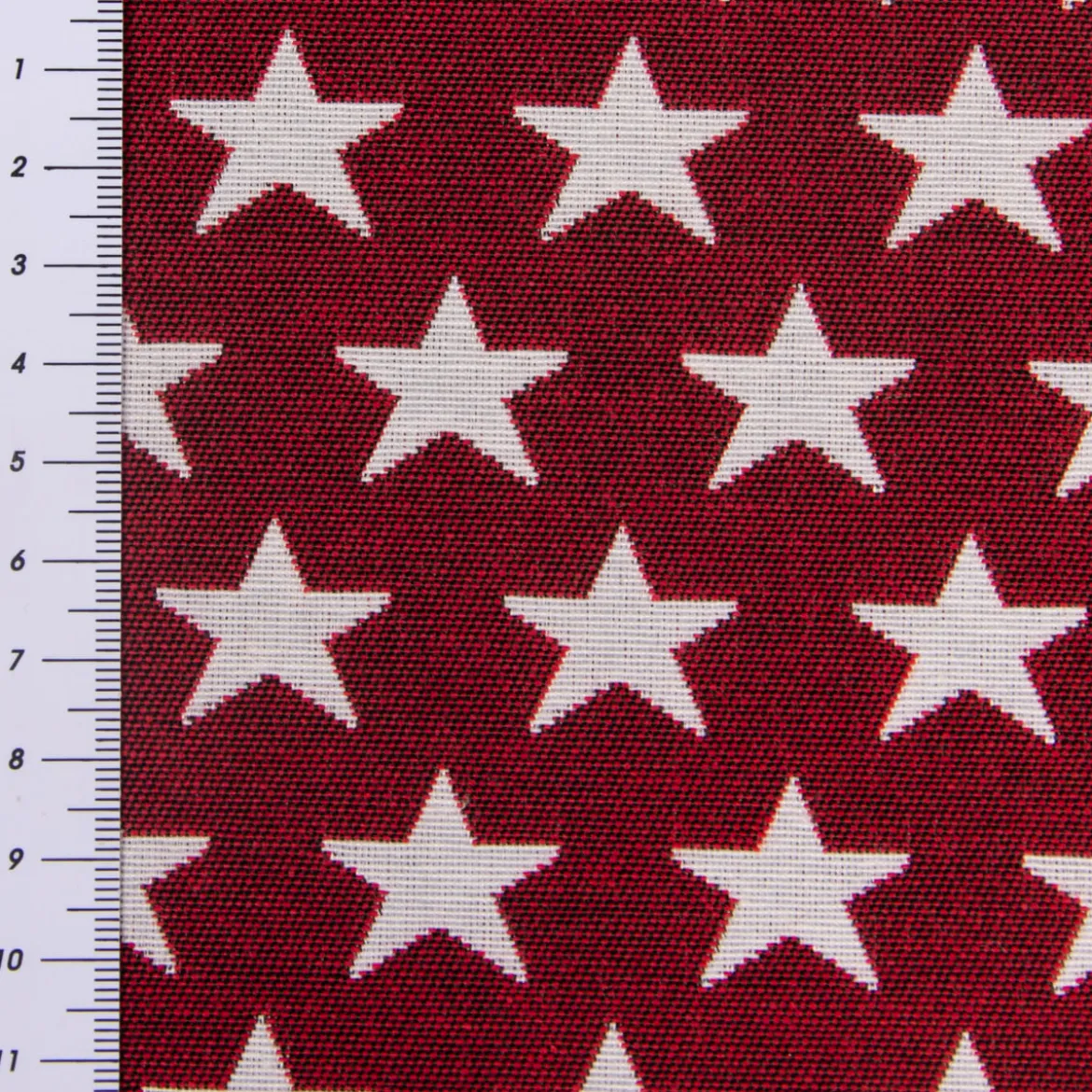SCHÖNER LEBEN. Tischläufer Sterne beidseitig rot weiß 40x160cm