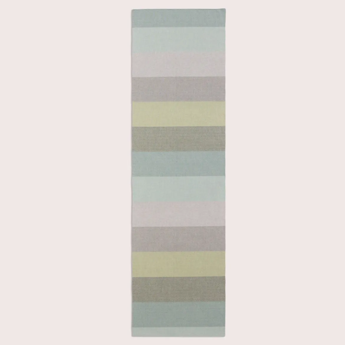 SCHÖNER LEBEN. Tischläufer Streifen 9,5cm grau mint petrol grün 40x160cm