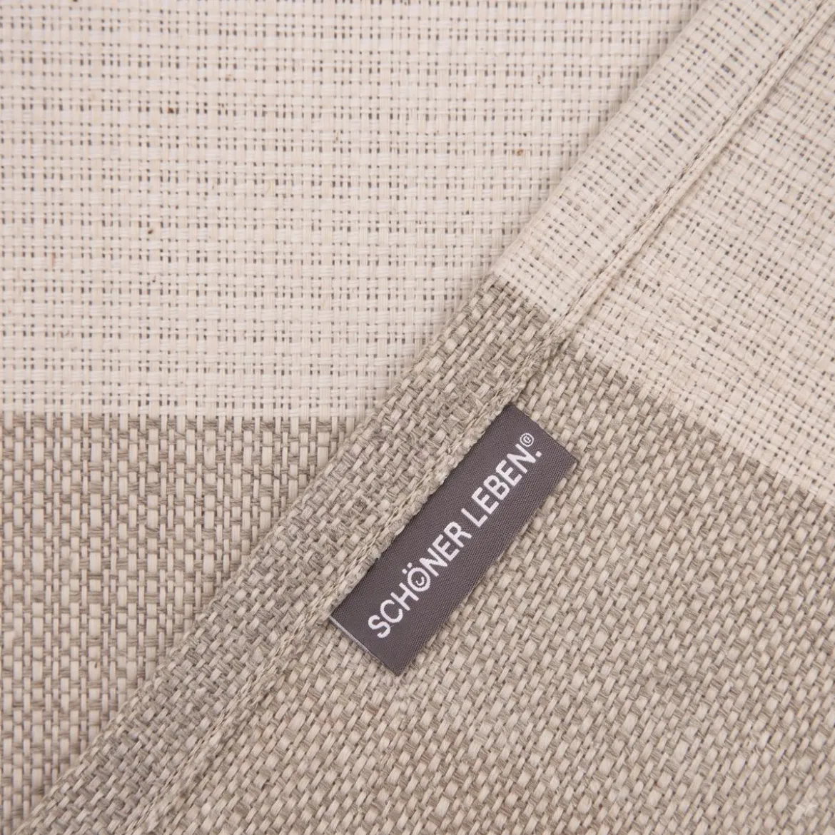 SCHÖNER LEBEN. Tischläufer Streifen 9,5cm creme beige braun grau 40x160cm