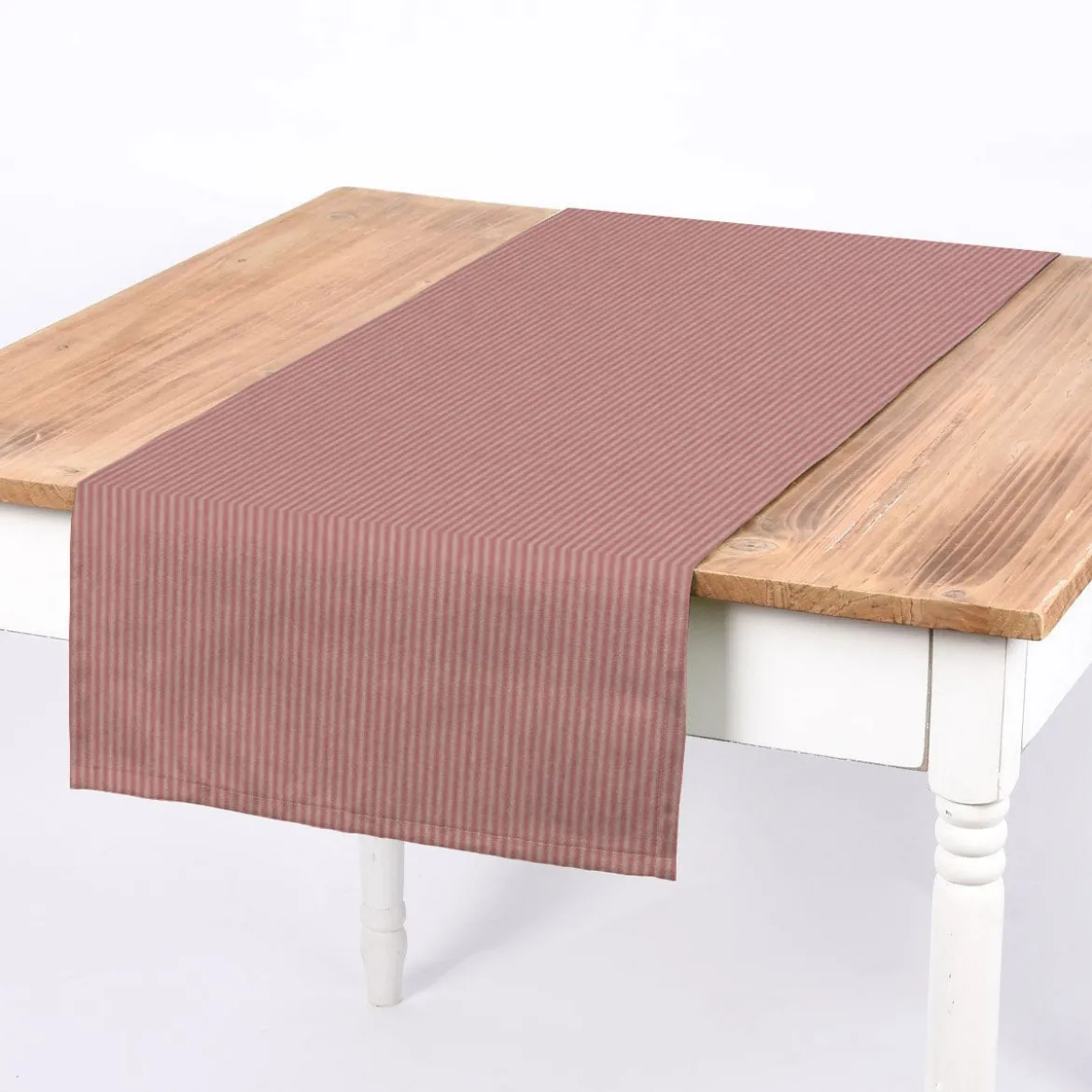 SCHÖNER LEBEN. Tischläufer Streifen längs 3mm creme rosa 40x160cm