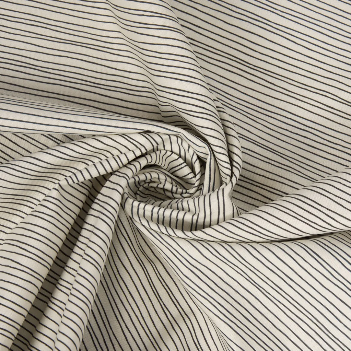 SCHÖNER LEBEN. Tischläufer Streifen Linien schwarz wollweiß 40x160cm